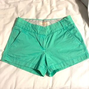 Lightly worn J Crew teal shorts